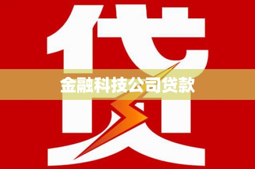 雷州金融科技公司贷款