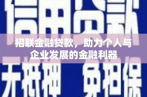 雷州招联金融贷款，助力个人与企业发展的金融利器