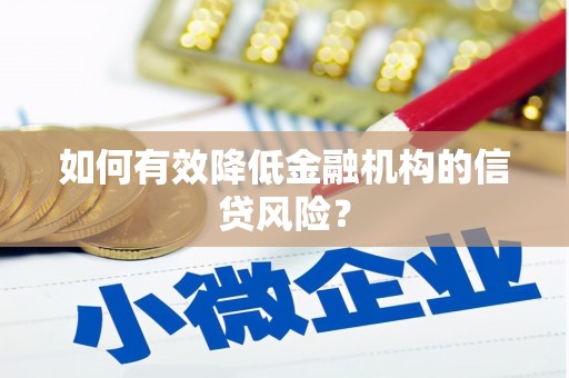 雷州如何有效降低金融机构的信贷风险？