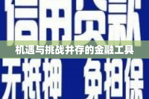 雷州机遇与挑战并存的金融工具