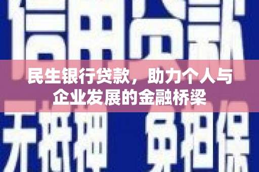 雷州民生银行贷款，助力个人与企业发展的金融桥梁