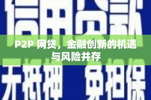 雷州P2P 网贷，金融创新的机遇与风险并存