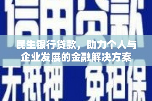 雷州民生银行贷款，助力个人与企业发展的金融解决方案