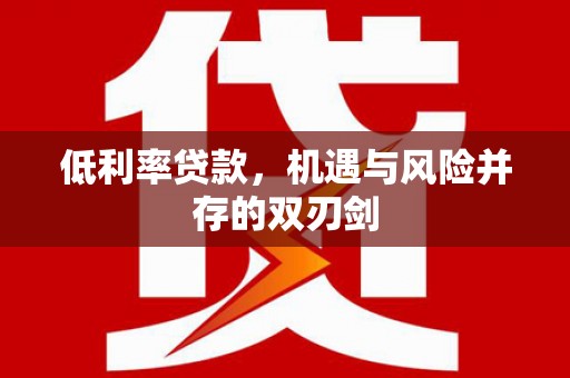 雷州低利率贷款，机遇与风险并存的双刃剑