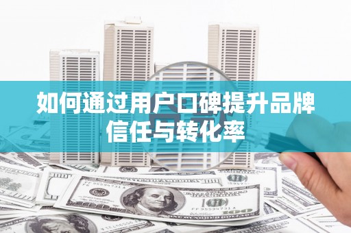 雷州如何通过用户口碑提升品牌信任与转化率