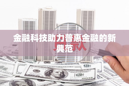 雷州金融科技助力普惠金融的新典范